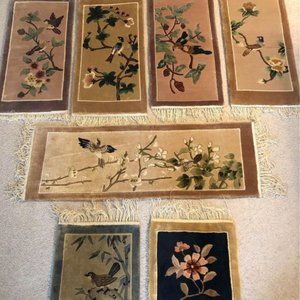 100% wool hand made, oriental Asian carpet/mat decoration masterpiece